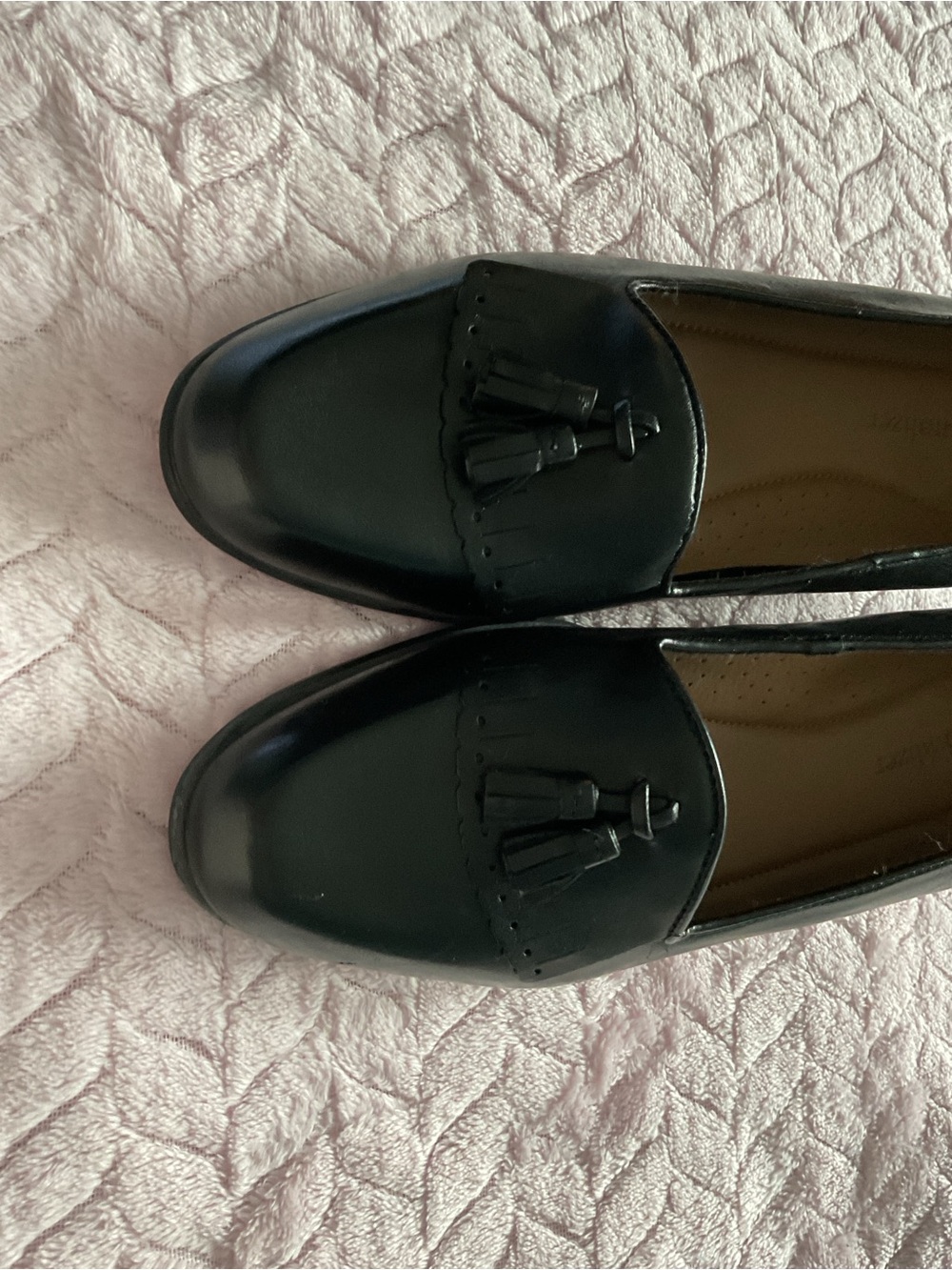 Black Tassel Loafers for Women - Classic Slip-On Dress Flats